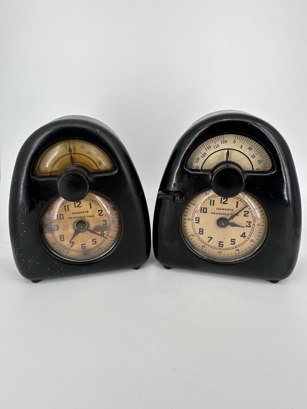 Vintage Noguchi Hawkeye Measured Time Clocks/Kitchen Timer Stevenson Mfg. Co.